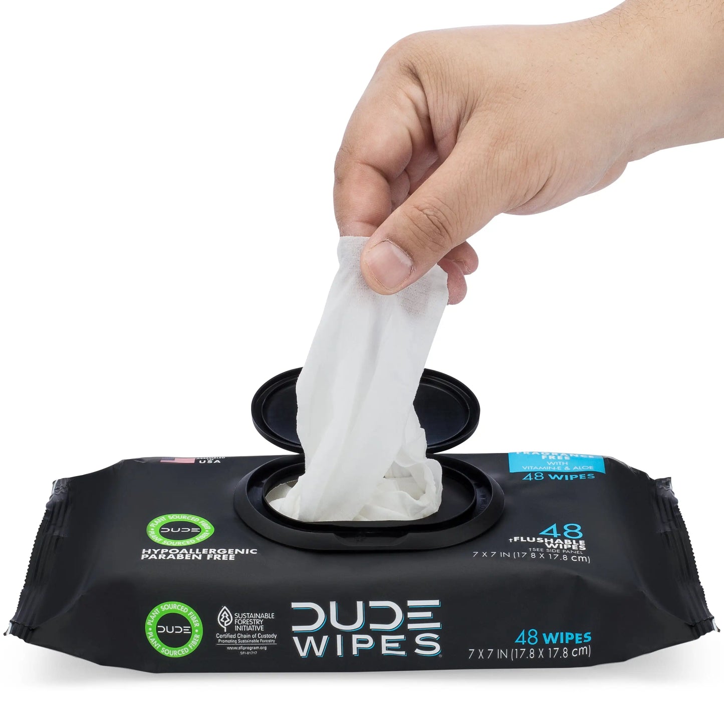 DUDE Unscented XL Flushable Wipes