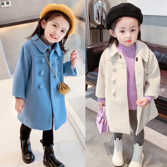 Girls Korean Wool Coats