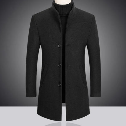 Fashion New Men's Slim Wool Coat Jacket