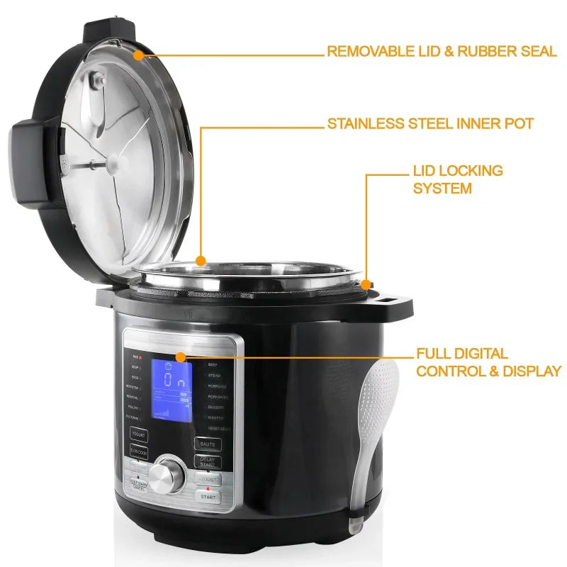 Megachef Stainless Steel Electric Pressure Cooker