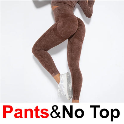 Seamless Gym  Fitness Leggings Set