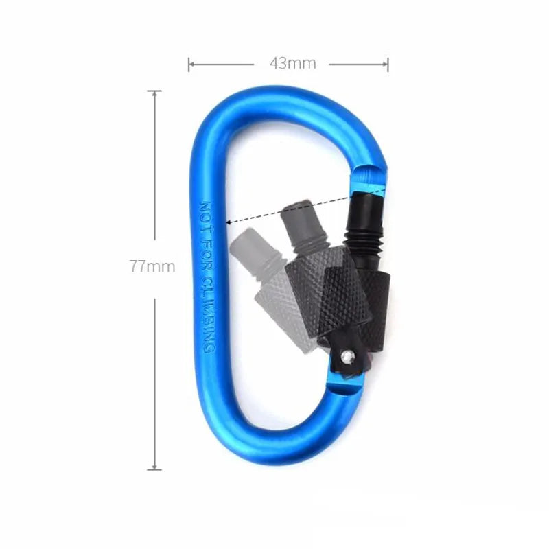 Aluminum Carabiner Clips with Screw Gate