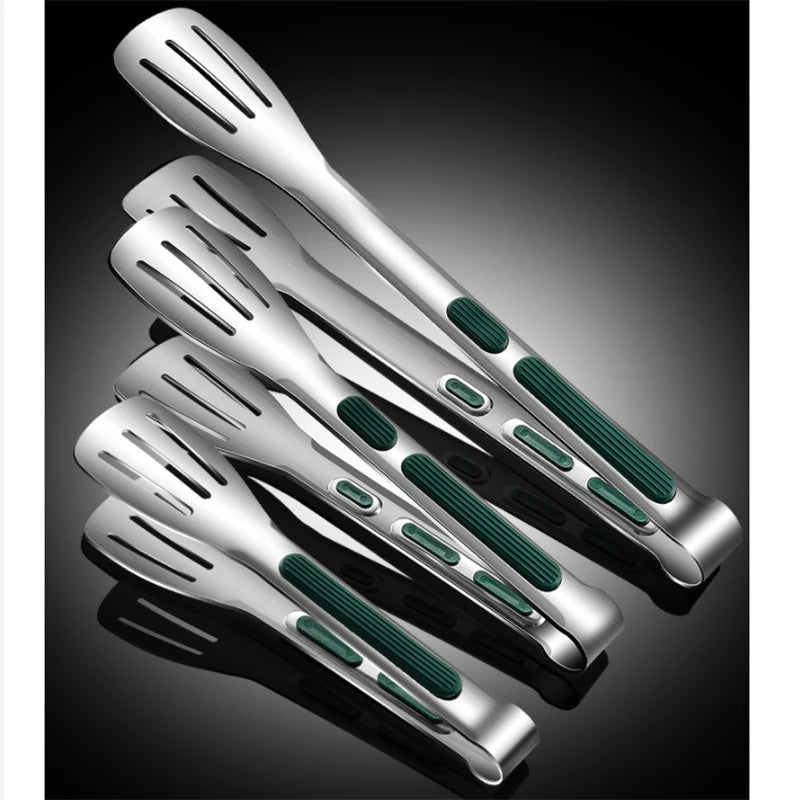 Non-Slip Stainless Steel Food Tongs