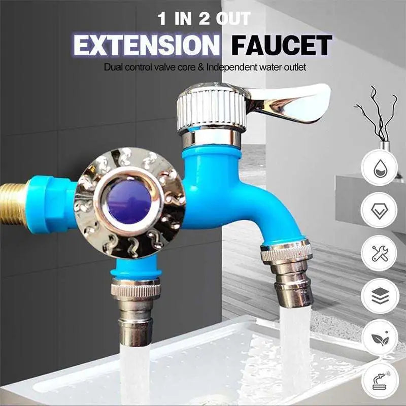 Double Outlet Faucet Water Tap