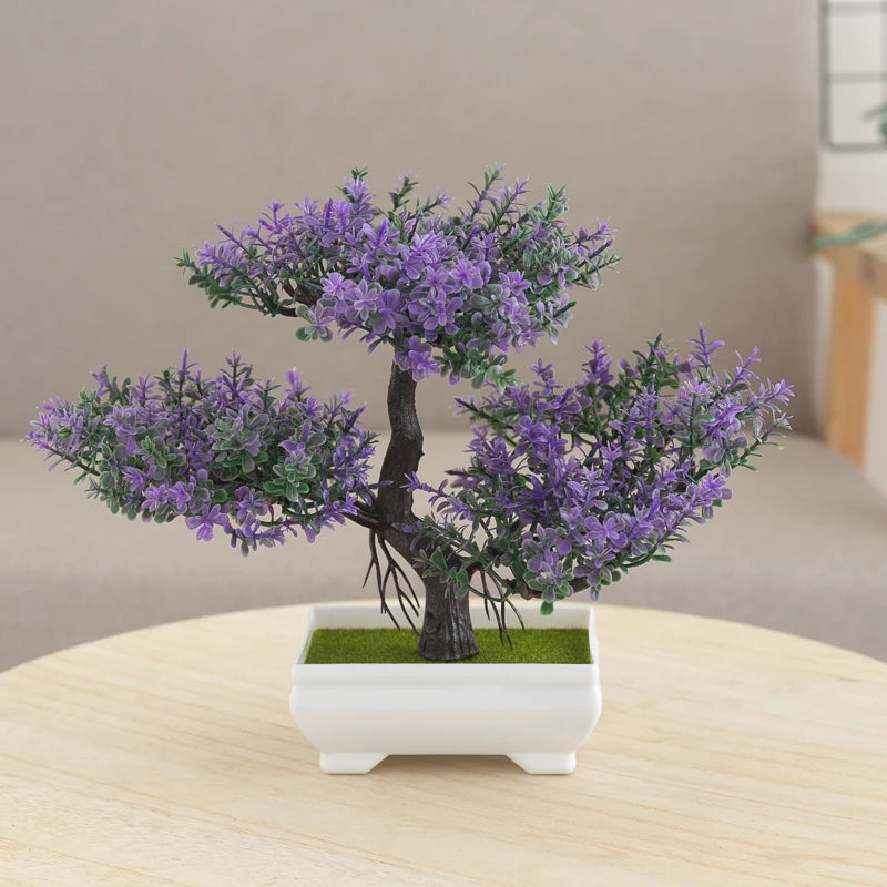 Artificial Plastic Bonsai Plants Ornaments