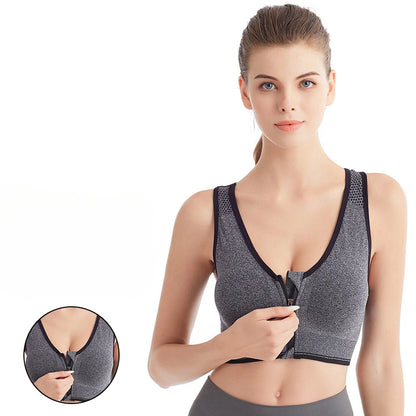 Front Zip Sports Bra