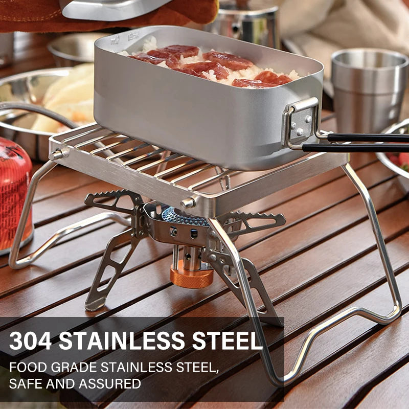 Stainless Steel Camping Grill with Stand