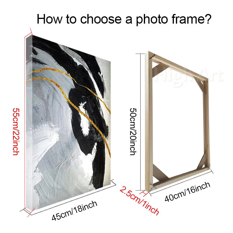 Solid Wood Photo Frame Canvas