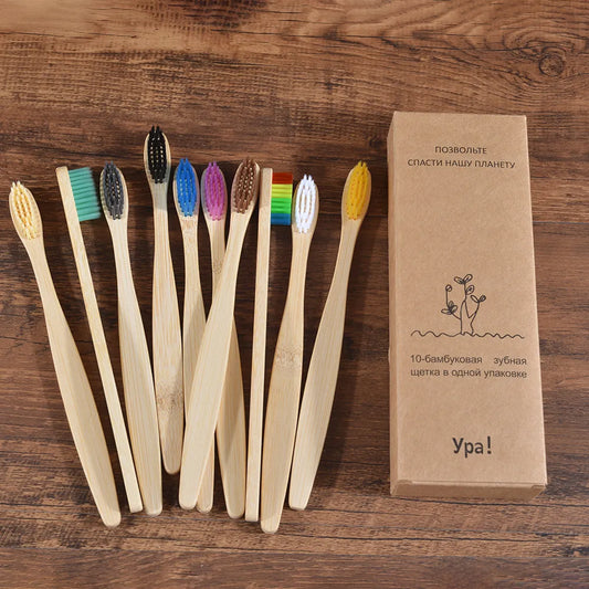 Colorful Natural Bamboo ToothBrush Sets