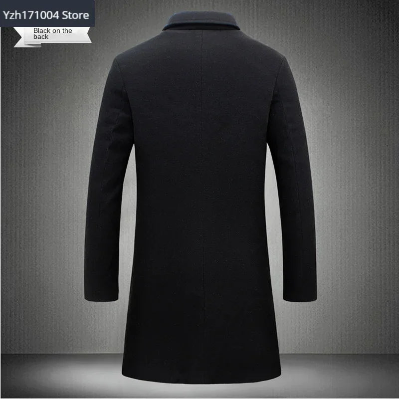 Spring and Autumn New Long Men's Slim Fit Jacket