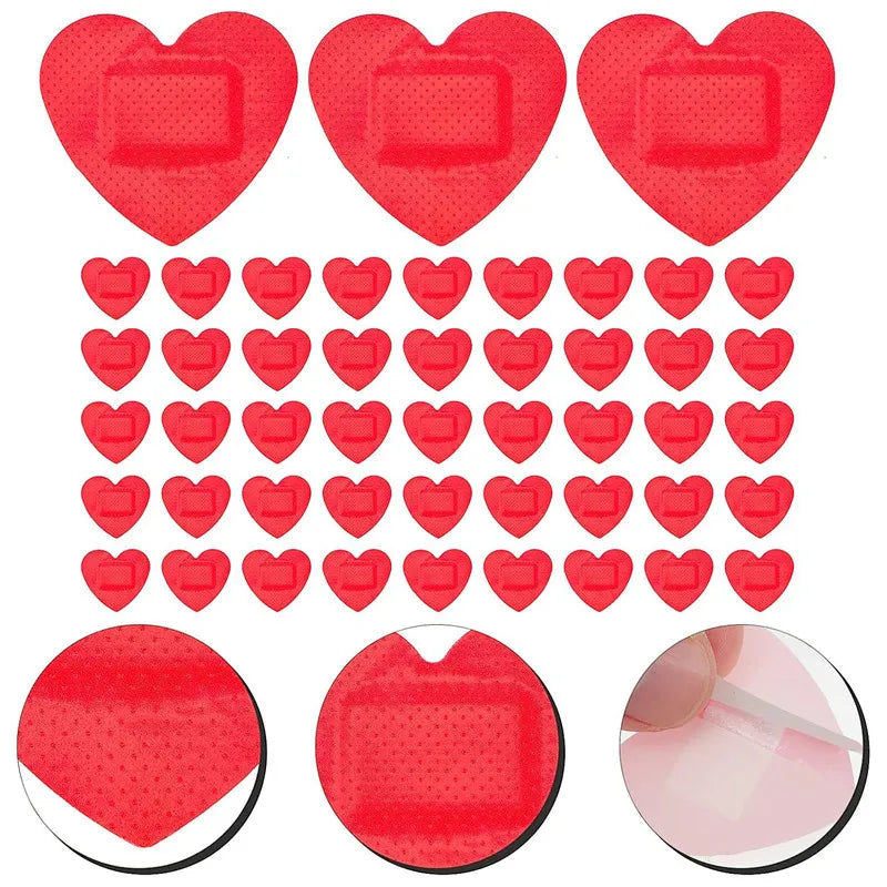 Breathable Red Heart Band Aid