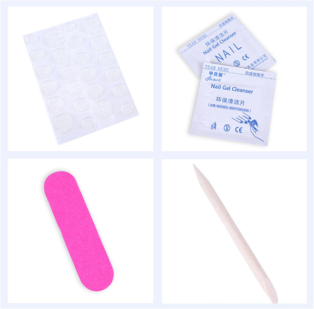 Wearable Glue Nail Files Alcohol Cotton Kit