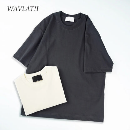 WAVLATII Oversized Summer T shirts for Women