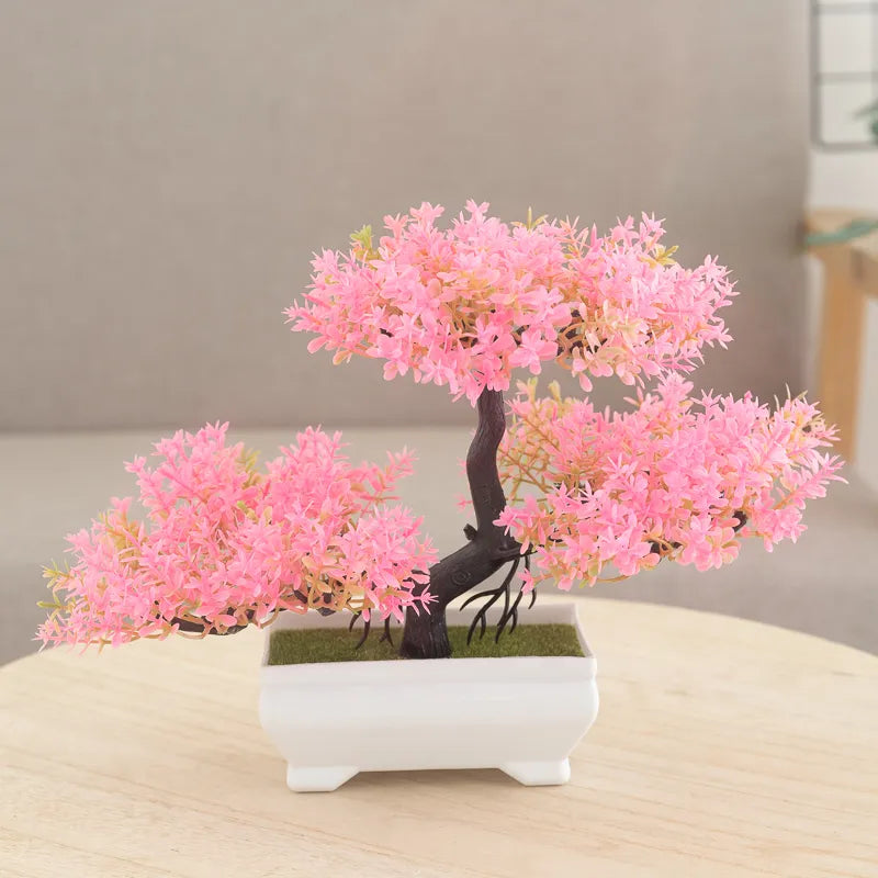 Artificial Plastic Bonsai Plants Ornaments