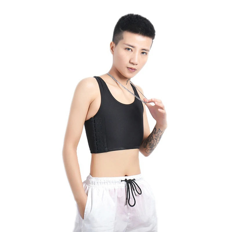 Lesbian Sportwear Chest Breast Binder Trans Crop Top