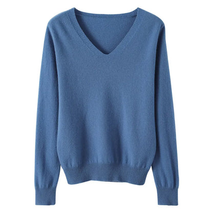 Women's Sweater V-neck Slim Fit Bottoming Shirt