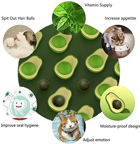 Avocado Catnip Wall Cat Balls