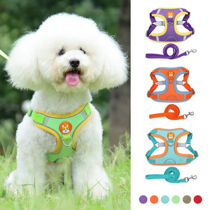 Dog Harness with 1.5m Traction Leash Set