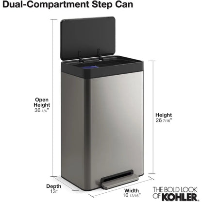 Dual Compartment 11 Gallon Trash Can